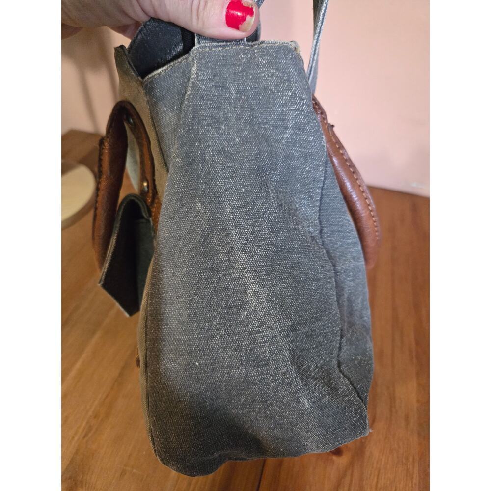 B Mona Crossbody Handbag Boho Cotton and Leather Medium Size - Picture 6 of 10